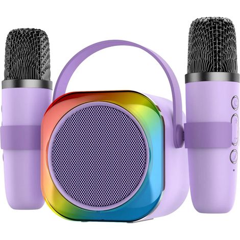 Enceinte Bluetooth T06 (violette) avec enregistrement et stockage, microphone sans fil (1/5)