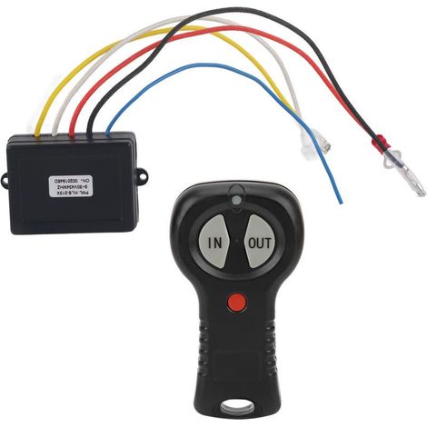 Ensemble de Télécommande sans Fil pour Treuil 12V Ensemble de Commutateurs de Palan électrique sans Fil de Remplacement Robuste pour Camion Jeep (1/5)
