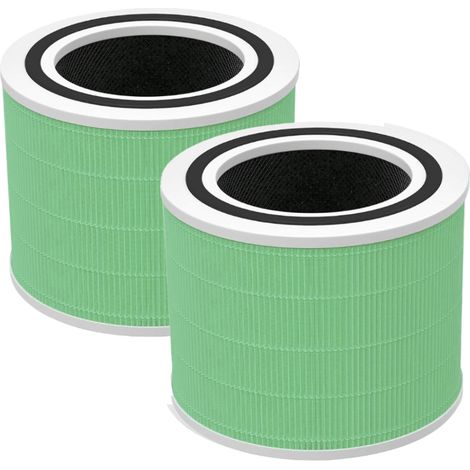 Lot de 2 Filtre,HEPA véritable 3 en 1,Charbon actif,Purificateur d'air,Intérieur (1/5)