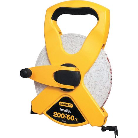 Stanley 2-34-794 Open Reel Fiberglass Tape Measure, 60m (200ft) Length, 13mm Width (1/7)
