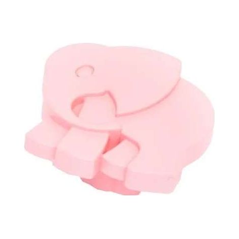 Pomolo Elefante Plastica Rosa (1/2)