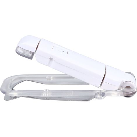 Lampe de lecture rechargeable USB, pliable, rotative, portable et réglable, avec marque-page intégré et pince à linge. (1/5)