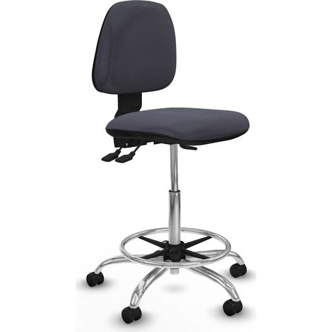 Taburete ergonómico piqueras y crespo gris oscuro sin brazos (1/2)
