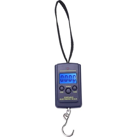 Balance électronique Portable, Précision 40kg LCD pour pêche Voyage et archerie, Pèse-numérique Grand Crochet pour Sportifs aventuriers et Voyageurs Outdoor (1/5)