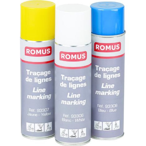 Peinture Traçage Lignes Aérosol Séchage Rapide, Haute Visibilité - Romus