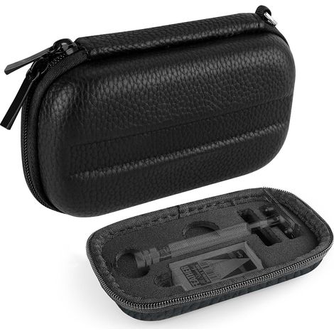 Étui voyage rigide compatible avec les rasoirs sécurité à double tranchant, organiseur de boîte de rangement pour rasoir sécurité et accessoires rasage (1/5)