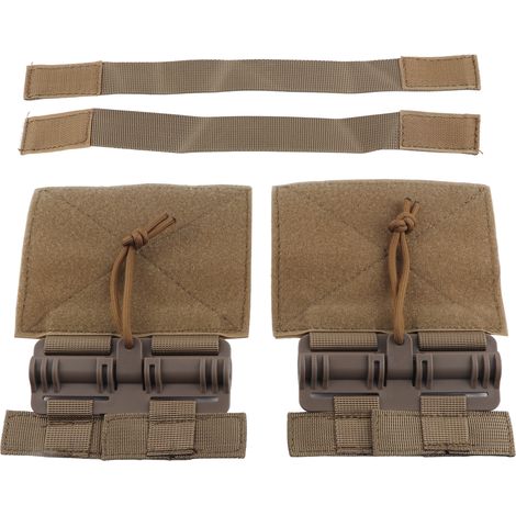 2 pièces Boucle de dégagement rapide MOLLE extérieure en nylon, ensemble de boucles amovibles portables couleur sable