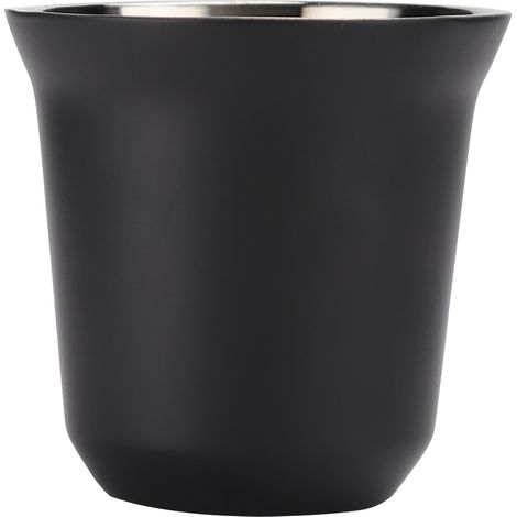 Tasse Café Isolée Double Épaisseur en Inox 304 – Noir Mat – Pour Café Maison, Salon de Café & Bar (1 Tasse) (1/5)