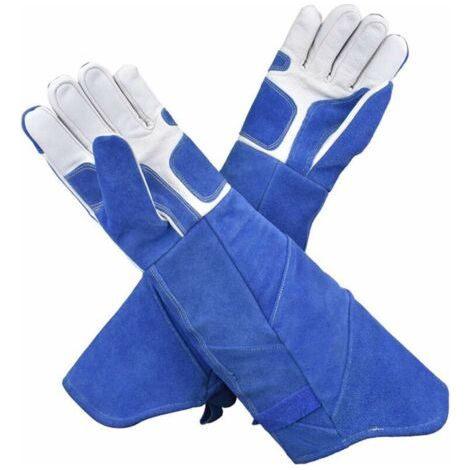 FOREHILL Tierbiss-Schutzhandschuhe, weiches Leder, verdickt, kratzfest, bissfest (M) (1/4)