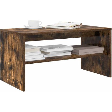 Mueble de TV madera de ingeniería roble ahumado 80x40x40 cm
