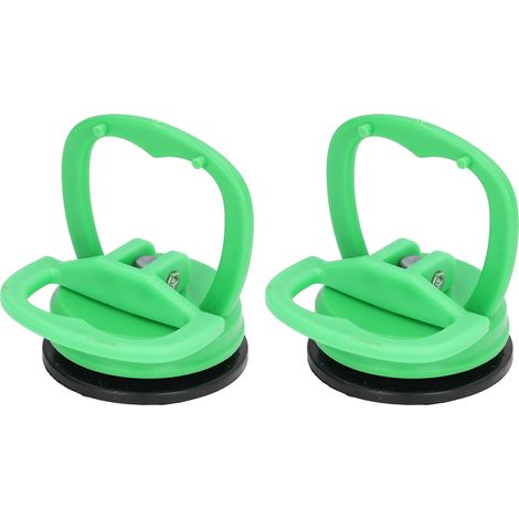 Lot de 2 ventouses extractrices à grande force de traction, outil de démontage à une main pour carrelage, carrosserie de voiture et téléphone (vert) (1/5)