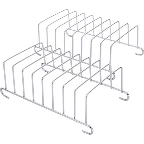 2 Pièces Porte-toast,8 fentes,Acier inoxydable,15,5x8,5cm,Antiadhésif,Cuisine,Restaurant