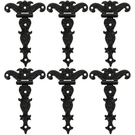 Retro-Scharniere aus Zinklegierung, 6 Stück, Beschläge für Holzportale und Zäune zur stabilen Befestigung, ideal für Türen und DIY-Projekte (1/5)