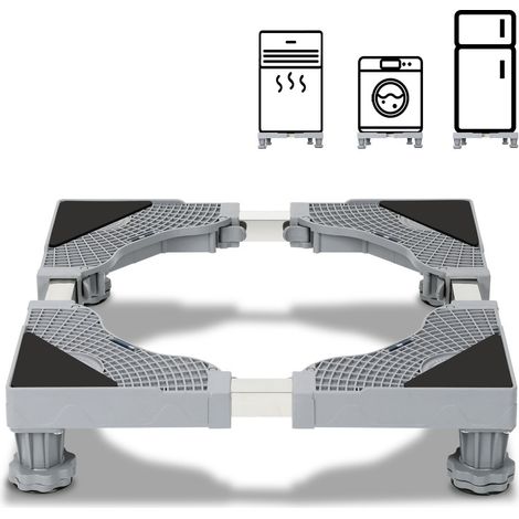 SWANEW Base per lavatrice Carrello per frigorifero Carrello a rulli per asciugatrice Lavatrice Congelatore Regolabile 4 gambe 41-66cm (1/5)