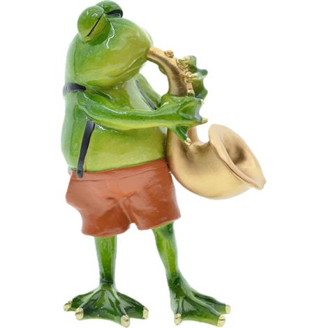 Statue Gartendekoration musikalische Froschfigur für Zuhause