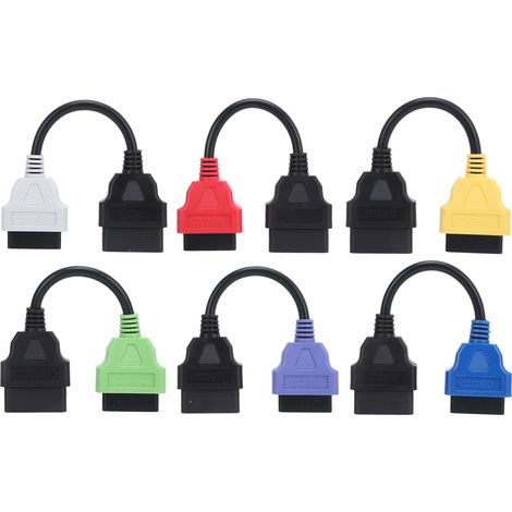 6pcs Connecteur OBD2 Scanneur Professionnel Système ABS CAN Câble Diagnostique de Remplacement pour Chrysler (1/5)