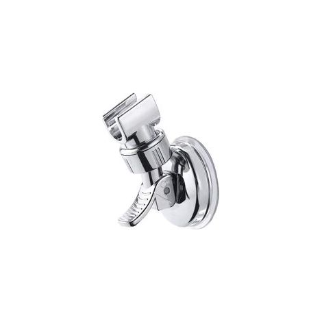 Support de pommeau de douche amovible et réglable à ventouse, fixation murale, réutilisable, sans perçage et étanche.-Crezuo