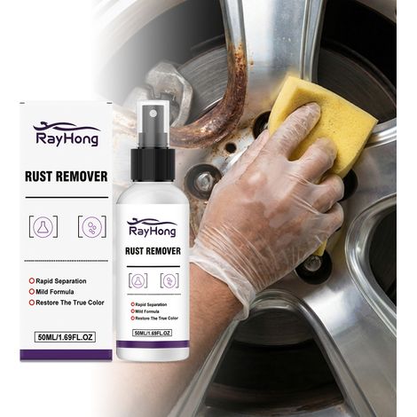 Car wheel rim rust remover, car wheel rim cleaner and revitalizer, removes iron powder and rust stains -- 50ml -- BIEMMEDUE