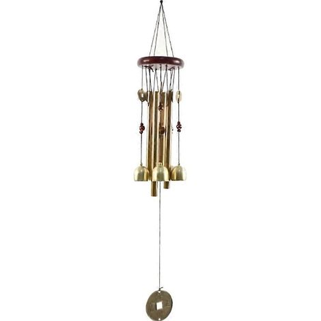 Petit carillon éolien en métal et bois à plusieurs tubes, décoration de porte, cloche en alliage (1/5)