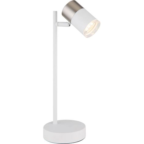 Globo - lámpara de mesa - BRISBON - blanco - metal - lámpara de