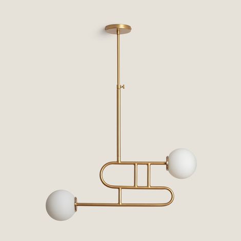 Pendelleuchte Metall Rowsley Gold