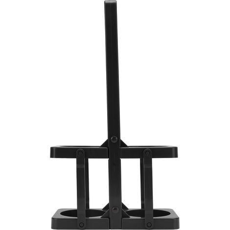 Set aus 2 faltbaren und tragbaren Flaschenhaltern mit verstärktem Griff, schwarz. (1/5)