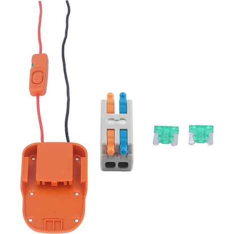 Professioneller Netzadapter mit Akku-Dock, Stromanschluss und Sicherungsschalter für RIDGID AGE 18V
