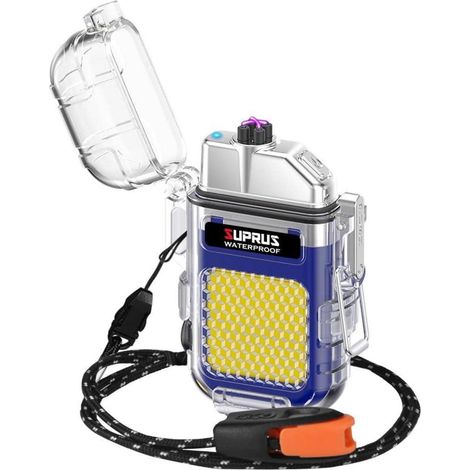 SUPRUS Wasserdichtes Plasma-Feuerzeug 3 Modi Taschenlampe Winddicht Dual Arc (1/5)