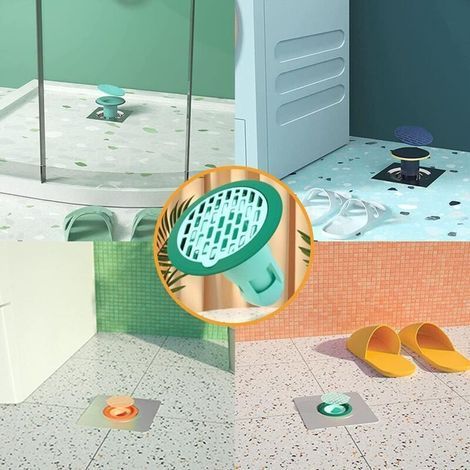 4 connecteurs Anti-odeurs pour Le Drainage du Sol de la Douche Caoutchouc Anti-Odeur Drain de Sol Douche gouttoir pour Salle (1/3)