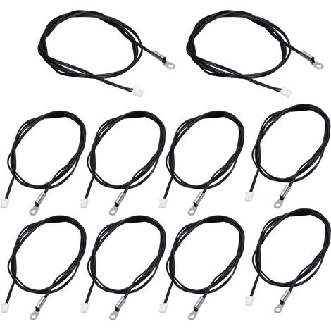 Lot de 10 sondes de température à thermistance NTC, cosses rondes, connecteur à sertir à froid, 1 mètre, 15 kΩ, B3950 (1/5)