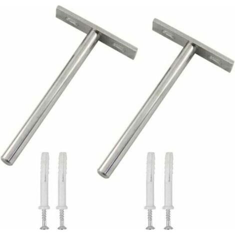 Supports Étagères Flottante 2 Pièces Supports Equerre Etagere Support Etagere Invisible Support Pour Etagère Flottante Invisible Avec 4 Et Vis 4 Tube D'Expansion Pour Tablette En Bois