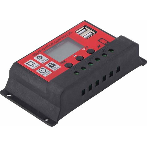 Intelligenter 20A 12V/24V Solarladeregler, einstellbares Solarpanel, Batterieregler mit LCD-Bildschirm, automatischer Regler (1/5)