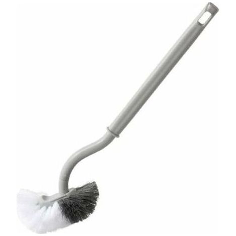 Brosse de Rechange Brosses à WC, Brosse de Toilette en Plastique à Long Manche avec Poils multifonctionnels pour la lèvre inférieure et Le Nettoyage en Profondeur (1/4)