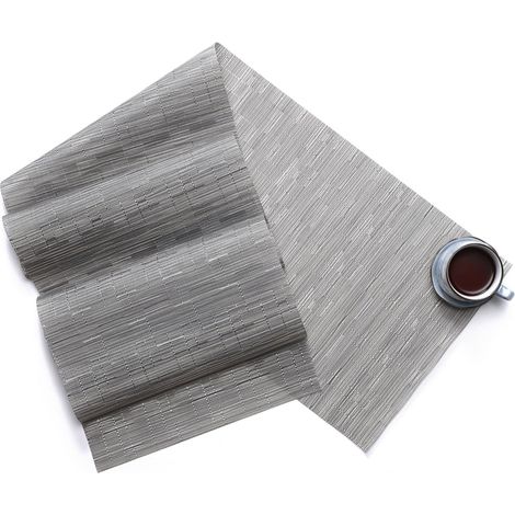 Runner De Table - PVC - Texture Tissée Antidérapante - Isolation Thermique - Pour Décoration De Table À Dîner, Mariage Ou Pique-Nique - 135 x 30 cm (1/5)
