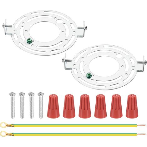 Kit de Support de Fixation Universel pour Luminaire, 115mm (4,53"), 2 Ensembles de Barre Transversale de Lumière Ronde avec Plaque de Plafond et Vis pour Luminaire Mural, Lustre (1/5)
