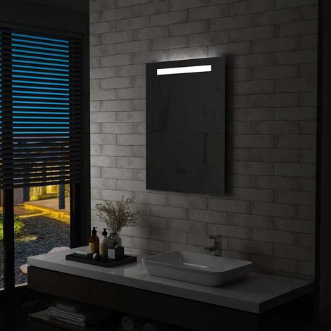 vidaXL Espejo de pared de baño con LED 60x80 cm (1/3)