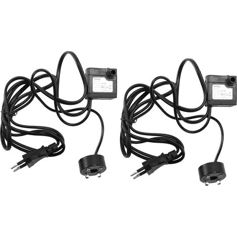 Deux pompes submersibles de 3 watts avec quatre lumières LED, adaptées aux aquariums, fontaines, bassins et étangs à poissons. (1/5)