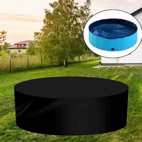 Housse de baignoire pliable 190 x 30 cm pour chiens et animaux domestiques, grande baignoire ronde pliable pour piscine, housse de piscine pour enfants, housse anti-poussière portable pour meubles de (1/5)