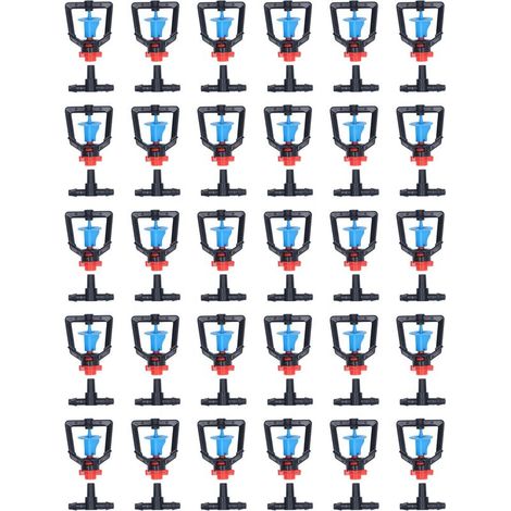 Lot de 30 arroseurs papillon rotatifs en plastique pour micro-irrigation et humidification de serres (1/5)