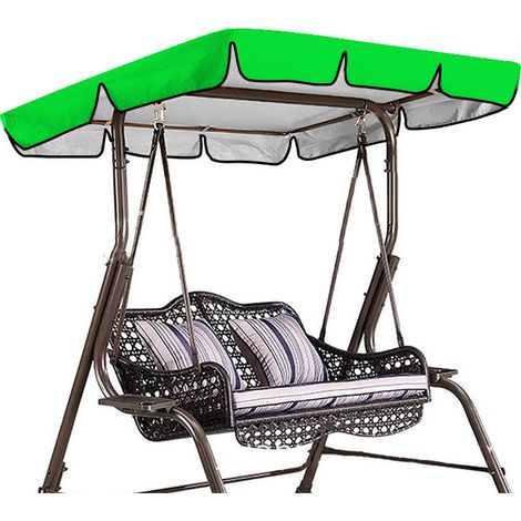 Copertura impermeabile per altalena di patio – Copertura in poliestere 210D con finitura argento anti-UV, dimensioni 164 x 114 x 15 cm (per 2 persone), ideale per giardino, patio e esterno-lsw