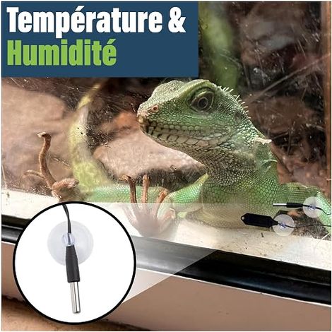 Reptile Digital Thermometer Hygrometer with 2 Probes (1/4)