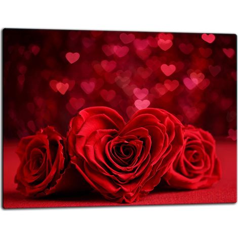 Schneidebrett aus Glas, 52x40 Rosen (1/5)