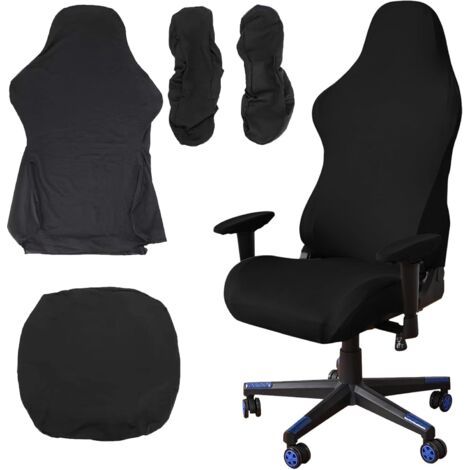 Housse de Chaise de Jeu, 4 Pièces Housse De Chaise De Bureau avec Accoudoirs Dossier De Chaise Housse De Chaise De Bureau Housse de Chaise d'ordinateur pour Chaise De Gaming Pas De Chaise (1/5)