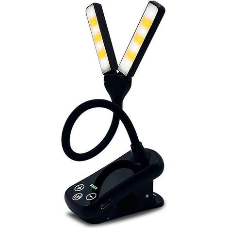 Doppelte Leselampe mit 14 LEDs und Touch-Steuerung, A--