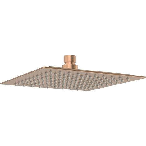 Signature React Ultraslim Square Shower Head 200mm x 200mm - Brushed Bronze (1/2)