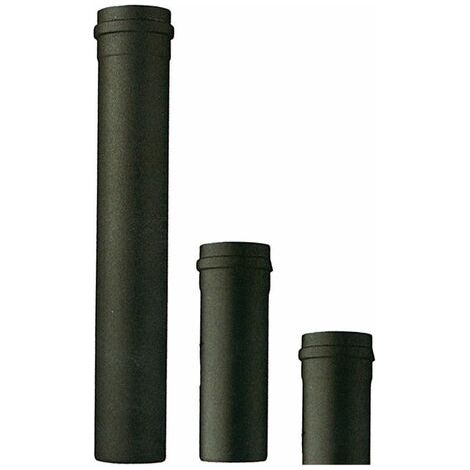Tubo per stufa a pellet in acciaio porcellanato - Nero opaco - Lunghezza: 25 cm - Diametro: Ø cm 8 (1/2)