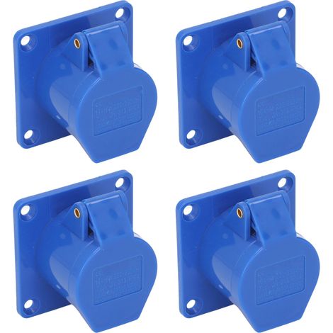 4er-Set Industriesteckdosen, 3-polig, 16 A, IP44 wasserdicht, Unterputzsteckdose, 220–250 V für Stromversorgung (1/5)