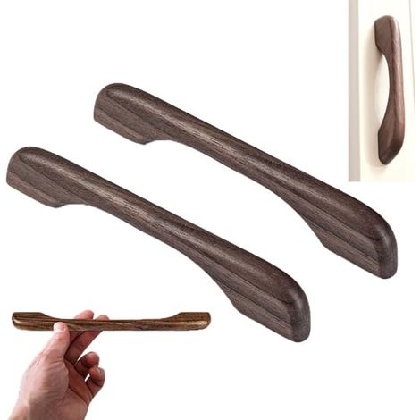 Pièces détachées - Meuble avec poignée en bois massif - poignée en bois - longue poignée pour commode - couleur bois massif - portes, tiroirs et meuble à chaussures (1/5)
