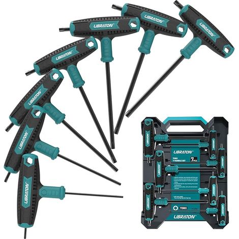 T-Handle Screwdriver, Set of 7 T-Shaped Torx Screwdrivers (1/5)