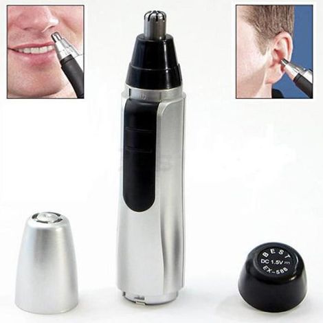 SIMPLISIM: Tondeuse à Piles Poils Nez Narines Oreilles Epilation Visage Homme Femme (1/2)